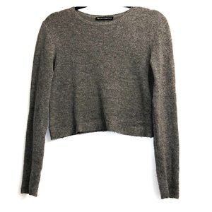 Cropped Grey Brandy Melville Sweater